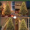 Christmas Tree Lights, 400 LED Christmas Lights with 8 Light Modes & Memory Function, 6.6FT x 16 Lines Outdoor Christmas Light with Timing Function for Christmas Decorations - Warm White