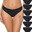 Wealurre Women’s Underwear Cotton Hipster Panties Breathable Stretch Bikini Panties for Women Pack of 4, M