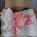 Erosebridal Dreamy Coquette Bow Comforter Set Twin Size,Fantasy Coquette Bowknot Bedding for Kids Girls Teens,Trendy Pink Bow Bed Sets for Preppy Princess Fashion Modern Aesthetic Girly Cute Quilt (Coral Pink White)