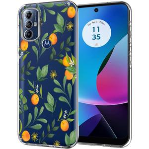Unov Case for Moto g Play 2023/g Power 2022/g Pure 2021, Crystal Clear with [Anti-Slip Embossed Pattern], Shockproof Slim Protective [Anti-Yellowing TPU] Back Cover, Citrus Flavors