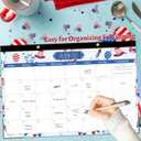 2 x GuassLee Desk Calendar 2026-2027, Desk Top Calendar from Jan. 2026 to Jun. 2027, 17" x 11.5" Large School Year Desk Wall Calendar with To-Do List and Notes for Office School Home Teacher Planning (Blue)