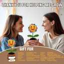 2 x Inspirational Gifts for Men and Women - Hand Made Sunflower Crochet on The Front - Christmas, Birthday and Thank-You Gifts for Colleagues, Sisters, Friends, Teachers and Family (Sunflower-4)