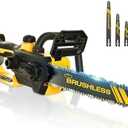 3-in-1 Cordless Chainsaw Compatible for Dewalt 20V/60V Max Battery, 12/8/6 Inch Switchable Bars, Brushless Motor, Portable Wood Cutter for DIY, Tree Trimming, & Gardening (Battery Not Included)
