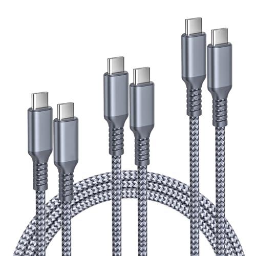 Elebase iPhone 17 Pro Max Charging Cord 3.3/6.6/10FT 3 Pack,USB C to Type C,60W Fast Charger USBC Car Carplay Cable for Apple 17e 16,AirPods 4,iPad 10 9 8 7 Mini 6,Samsung Galaxy S26 S25 Plus Tab S11