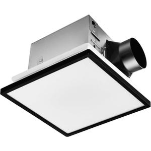 Tech Drive Modern Black Bathroom Exhaust Fan with Light, 110CFM, 1.2Sone, 1000lm Dimmable 3CCT LED Light, Energy Star Certified,Decorative Black Trim