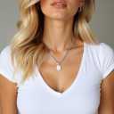 St Michael the Archangel Necklace Pendant Necklace for Women Men with 3mm Wheat Chain 20"+2"