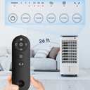 Evaporative Air Cooler, Swamp Cooler Air Conditioner w/ 12H Timer for Auto-off, 6 Upgraded Ice Packs, 3-Speed Windowless Air Conditioner, Smart Remote, Dual Tank Portable Air Cooler for Room