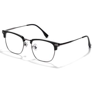 ZanyLen Blue Blocker Glasses for Men Metal Browline Computer Gaming Glasses Filter Blue Ray