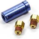 Wilwood Residual Pressure Valve, 2 lb, 1/8 in NPT Inlet, 1/8 in NPT Outlet, 3/8-24 in Inverted Flare Fittings Included, Aluminum, Blue Anodized, Disc Brake, Each