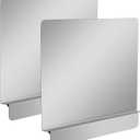 Zipcase 2 Packs Stainless Steel 20-1/2" W x 18" H Universal Side Splash for Commercial Fryers Fitting 0.5" - 1" Side, Pack of 2
