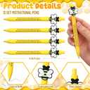 Qilery 12 Sets 2026 Graduation Gift for College Funny Bee Themed Keychain Ballpoint Pen with Card End of Year Gifts to Student from Teacher for High School College Congrats Party Supplies Bee Decor