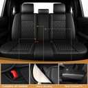 Fit for Chevy Colorado Seat Covers 2015-2026 Full Set 5 Seats | Faux Leather Seat Protectors, Waterproof, Scratch Resistant, Airbag Compatible, All-Weather Truck Interior Protection, Black