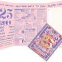 4 x qiqee 2025 25th Birthday Greeting Card, 25 Years Old Birthday Gift Card,Memory Back In 2000Envelope