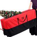 Frienda Rolling Christmas Tree Storage Bag, Fits Up to 9 ft. Tall Xmas Tree,67.7" x 30" x 19.7", Christmas Bag with Wheels Extra Large Heavy Duty Storage Container(Red,Black)