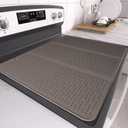 Stove Top Cover for Electric Stove - Foldable Glass Top Stove Cover Protector, Ceramic Flat Top Stove Cover, Induction Cooktop Protector, Oven Cover, 28" x 20" Dish Drying Mat (Coffee)