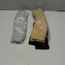 Chuarry 3 Pairs Winter Fleece Lined Leg Warmer for Women Skating Leg Warmer Long Boot Socks for Women Skating Every Day Wear (Black, Gray, Yellow), One Size