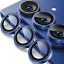 WSKEN for Z Fold 7 Camera Lens Protector Case Cover - Ultra HD Anti-Reflective Tempered Metal Glass Anti Scratch Rear Camera Screen Protector Film for Samsung Galaxy Z Fold 7 5G Accessories,Blue