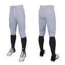 Men's Classic Knicker Baseball Pants for Men, Adult Knee-High Length Style for Relaxed Fit, Durable, Comfortable and Breathable in Grey X-Large
