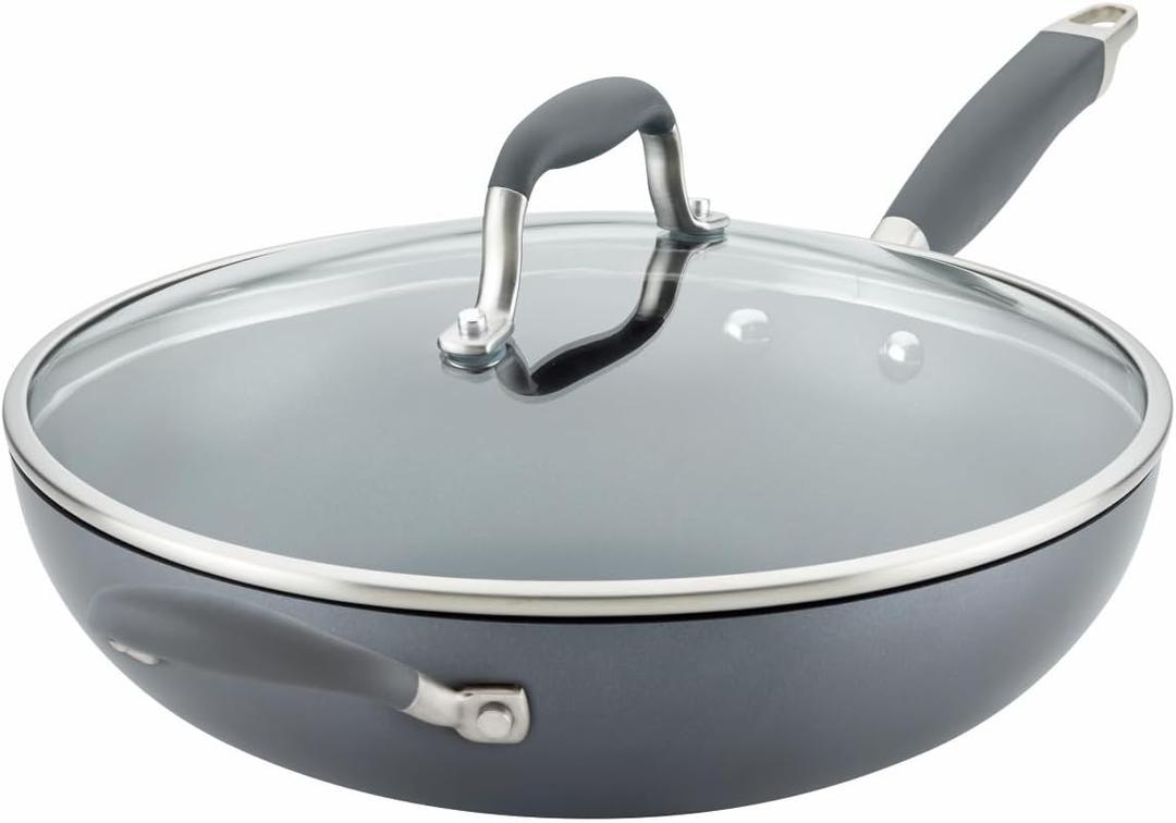 Anolon Advanced Home Nonstick Ultimate Pan with Lid, 12-Inch, Moonstone