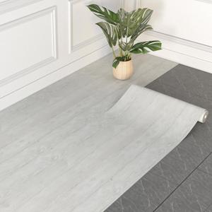 WIFEA Self Adhesive Vinyl Flooring Roll 23.6"x 196"/32 Sq.Ft Wood Grain Peel Stick Floor Tiles, Wear-Resistant and Waterproof Vinyl Plank Flooring for Bedroom Living Room Office Balcony RV Beige Grey