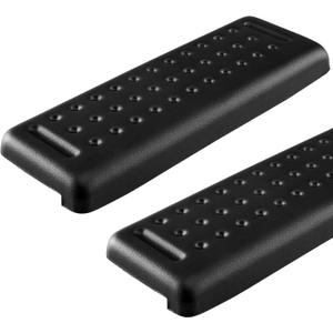 L-Shaped Desk Edge Cushion, 2 Pcs Memory Foam Elbow Support Padding Wrist Comfort Support Arm Rest for Office Home Table Accessories, Non-Slip(Leather,Dimpled Grip,Black)