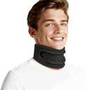 Neck Brace for Neck Pain and Support, Soft Cervical Collar for Men&Women, Neck Braces, Skin-Friendly Fabric,Memory Foam Wrapped in Silicone Breathable Hard Frame