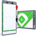 Champion Sports Large & XL Dry Erase Board For Coaching - Whiteboards for Strategizing, Techniques, Plays - 2-Sided Boards with Front Side Full Field - Backside Half Field and Lineup (Baseball/Softball)