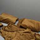 MIULEE Gold Brown Velvet Curtains 108 inches Long 2 Panels - Luxury Pinch Pleated Room Darkening Window Drapes for Bedroom Living Room Thermal Insulated Super Soft Extra Long, Back Tab Rod Pocket