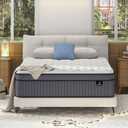 12 Inch King Size Mattress, Firm King Mattress in A Box, Hybrid Mattresses with Gel Memory Foam & Pocket Springs, Zoned Pressure Relief, Upgrade Support, CertiPUR-US, 365-Night Trial