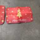 Arttown Merry Christmas Xmas Bathroom Rug Mat Set of 2, Cute Gnome Gray Washable Cover Floor Rug Carpets Floor Bath Mat Bathroom Decorations size Big 31x19 Inch, Small 23x15 Inch