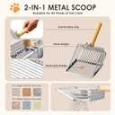 Stainless Steel Litter Box with Lid: Metal Cat Litter Box for Small Cats with Scoop, High Sided Kitty Litter Pan Tray, 17.4'' x 13.5'' x 8.5'', Non-Stick, Anti-Leakage, Easy Cleaning (Dark Gray) (Medium)