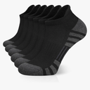 Airacker Ankle Athletic Running Socks Cushioned Breathable Low Cut Sports Tab Socks for Men and Women (6 Pairs)