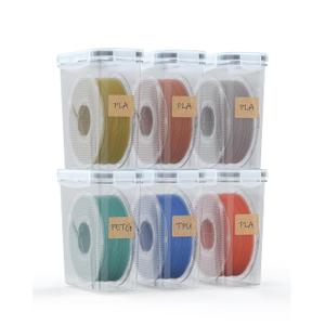 YOOPAI Filament Storage Box - 6 Pack Filament Container for 3D Printing Sealing and Protection - Portable Storage Box with Desiccants & Label for Home & Office, Water-Proof and Dust-Proof 4.0L(9.03*8*3)
