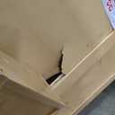 Sweetcrispy Twin Size Kids Bed with Storage - Solid Wood House Headboard & Safety Guardrails, Space-Saving Bed Frame, No Box Spring, Natural Brown (81.81*44.37*36.33 Inches)