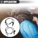 Motoforti Front Left Right ABS Sensor Wheel Speed Sensor, for BMW 318i 1992-1998, Plastic, No.34521163027/34521163188/34521165519, Black, 2pcs