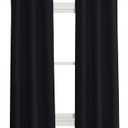 Blackout Curtains 40*74" Black
