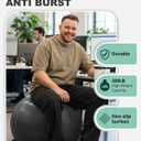 Trideer Exercise Ball for Office Desk, Yoga Ball Chair to Relieve Back Pain, Stability & Fitness Ball Seat with Base, Home Gym Core Workout, Abs, Stretching & Therapy