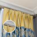 Hotop 30 Pcs Metal Drapery Curtain Rings 0.98/1.26/1.65 inch Interior Diameter and 30 Pcs Hanging Curtain Drapery Pin Hooks for Window Door Shower(Matte Silver,42mm)