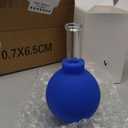 4 Size Facial Cupping Therapy Set Glass, Eye Face Vacuum Massage Anti Cellulite Cup - Silicone Cupping Massage Therapy, for Beauty Body Cup Fascia Massager(Softcover-Blue)