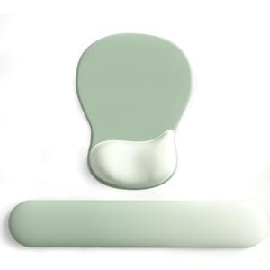 ErgoComfort Gel Wrist Rest Mouse Pad-Ergonomic Office Mousepad with Wrist Support-Non-Slip, Design Desk Accessories Mat for Home&Game Decor (09Minty Set)