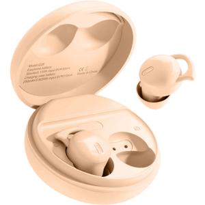 Sleep Headphones,Invisible Sleep Earbuds for Side Sleepers,Small Comfortable Fit Noise Blocking Sleep Ear Buds,Bluetooth 5.3 Wireless Earbuds, in-Ear Mini Earphones for Sleeping - Beige