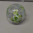 5.75 x 5.75 x 5.63'' St Patricks Day Irish Shamrock Balls Crackle Glass Night Light Illuminated Sphere Glowing Orb Decorative Battery Operated Lamp Festive Home Accent Decorations