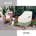 Outdoor Rocking Chair Cover 2 Pack,100% Waterproof Heavy Duty Outdoor Chair Covers,Patio Rocking Chair Covers for Outdoor Furniture,26"W x 32.5"D x 43"H inches,White&Grayish Green.