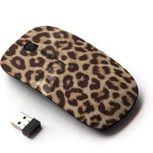 [ Optical 2.4G Wireless Mouse ] Leopard Fur Animal Big Cat Pattern Africa