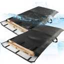 Table Leaf Storage Bag Padded 2 Pack, Waterproof Heavy Duty Dining Table Leaf Bag with Adjustable Closure, 51x 28in Extra Thick Flannel Backing Table Leaf Cover, Fit 48x24in Leaves, Black