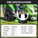 20x10.00-8 Lawn Mower Tire, 4PR Tubeless NHS Lawn Tractor Tire