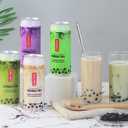 Pocas Bubble Tea with Tapioca Pearls, (Pack of 4, 16.5 oz), Asian Drinks, Refreshing Milk Tea with Boba Pearls (Honeydew) (EXP 04/26/26)