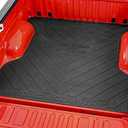 Rough Country Rubber Bed Mat for Chevy Silverado & GMC Sierra 1500 (2019-2025) - Fits 5'10" Bed, Non-Slip, Tear-Resistant Truck Bed Protection