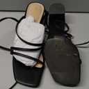 DREAM PAIRS Womens Block Heels 2 inch Strappy Square Toe Dressy Chunky Low Heeled Sandals for Party Wedding Evening (8.5, Black-pu)