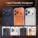 Jeluse Compatible with iPhone 17 Pro Max Camera Lens Protector, Strong Adhesion Full Coverage Metal Aluminum Alloy Ultra Clarity Tempered Glass Camera Screen Protector